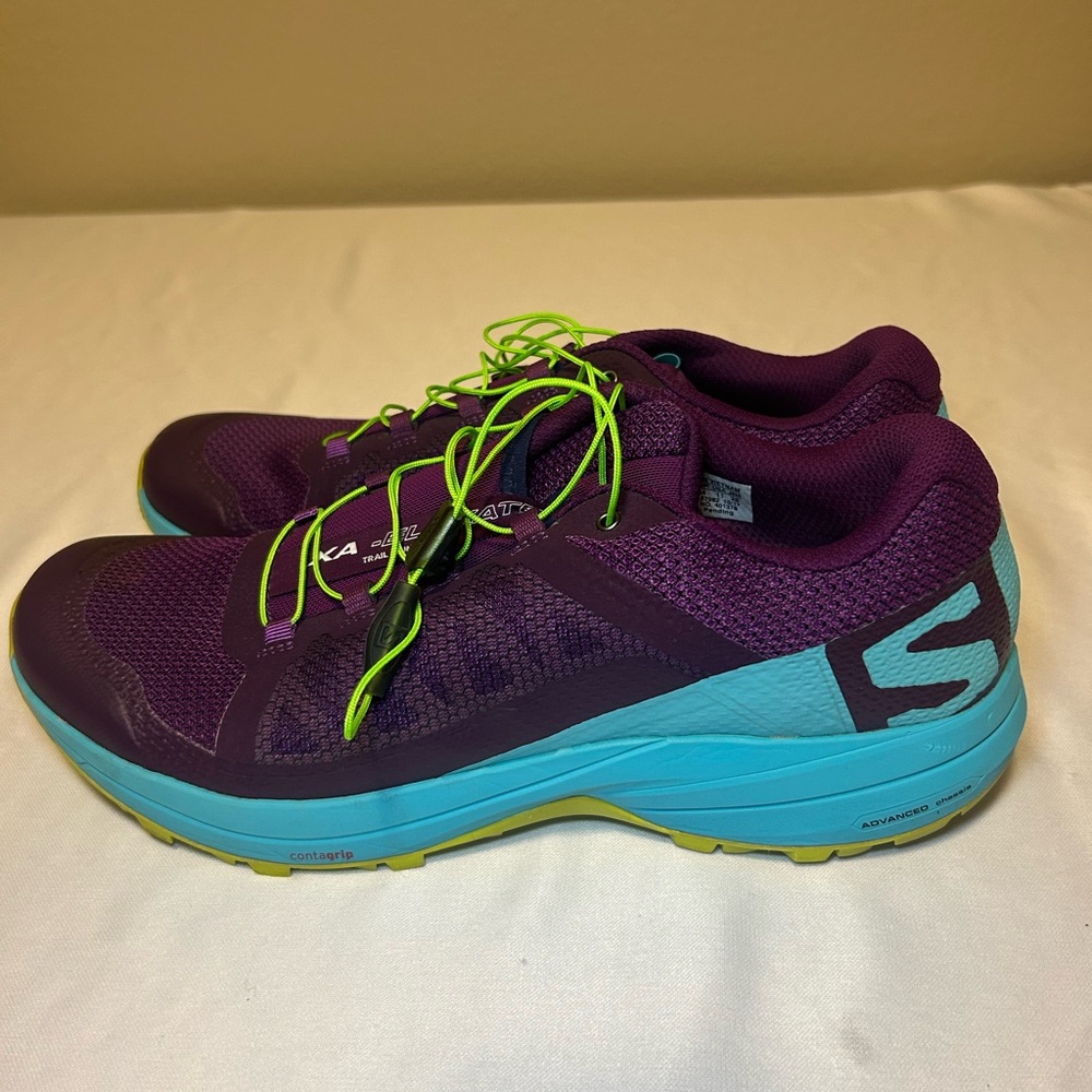 Like New Salomon XA Elevate Trail Running Purple Sneakers Women’s, Size 11 - Picture 2 of 14